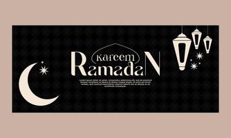 Ramadan kareem Banner. islamisch Thema Hintergrund. wünscht sich Poster Vorlage vektor