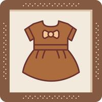 Baby Mädchen Kleid Vektor Symbol