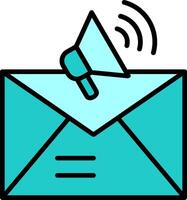 E-Mail-Marketing-Vektorsymbol vektor