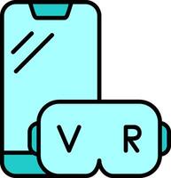 Vektorsymbol für virtuelle Realität vektor