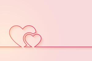 minimal kärlek hjärtan bakgrund med text Plats vektor