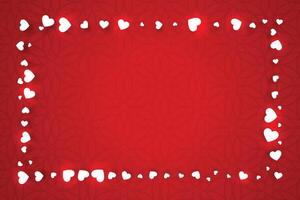 rot Valentinsgrüße Tag Banner mit Herzen Rahmen vektor