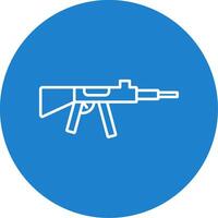 Maschine Gewehr Linie Kreis Farbe Symbol vektor