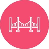 Brücke Linie Kreis Farbe Symbol vektor