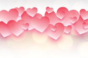 schön Rosa Herzen zum glücklich Valentinsgrüße Tag vektor