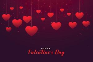 abstrakt Lycklig valentines dag hjärtan baner design vektor