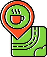 Kaffee gefüllt Symbol vektor