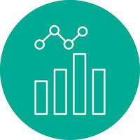 Daten Analyse Linie Kreis Farbe Symbol vektor