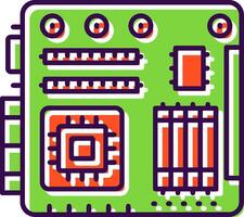 Hauptplatine gefüllt Symbol vektor