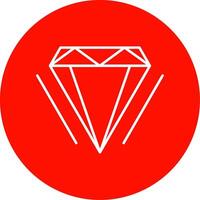Diamant Linie Kreis Farbe Symbol vektor
