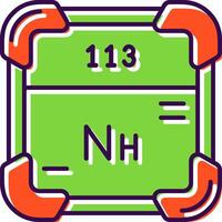 nihonium fylld ikon vektor