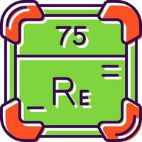 Rhenium gefüllt Symbol vektor