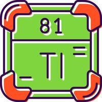 Thallium gefüllt Symbol vektor