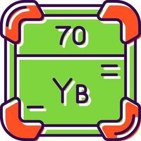 Ytterbium gefüllt Symbol vektor