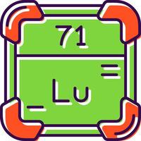 lutetium fylld ikon vektor