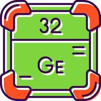 germanium fylld ikon vektor