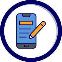 Smartphone Notizblock Vektor Symbol