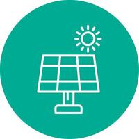 Solar- Panel Linie Kreis Farbe Symbol vektor