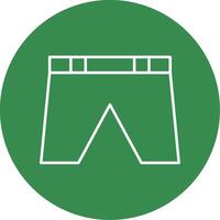 kurze Hose Linie Kreis Farbe Symbol vektor