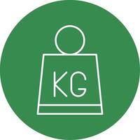 Gewicht Linie Kreis Farbe Symbol vektor