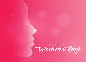 härlig rosa Lycklig kvinnors dag bakgrund vektor