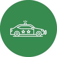 Polizei Auto Linie Kreis Farbe Symbol vektor