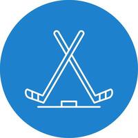 Eis Eishockey Linie Kreis Farbe Symbol vektor