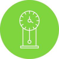 Jahrgang Uhr Linie Kreis Farbe Symbol vektor