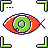 Fisch Auge gefüllt Symbol vektor