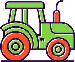 Traktor gefülltes Symbol vektor