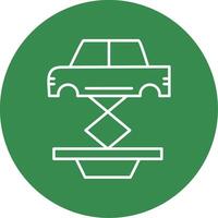 Auto Reparatur Linie Kreis Farbe Symbol vektor