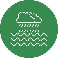 Regen Linie Kreis Farbe Symbol vektor