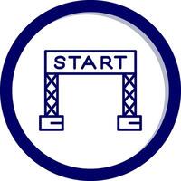 Start Linie Vektor Symbol