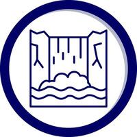 Wasserfall-Vektor-Symbol vektor