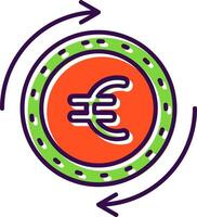 Euro gefüllt Symbol vektor