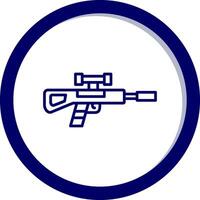 Scharfschützengewehr-Vektorsymbol vektor