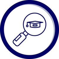 Suche Universität Kurs Vektor Symbol