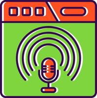 Podcast gefülltes Symbol vektor