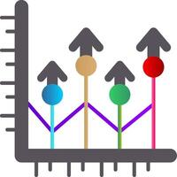 wachsen oben eben Gradient Symbol vektor