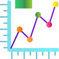 Linie Graph eben Gradient Symbol vektor