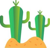 Kaktus eben Gradient Symbol vektor