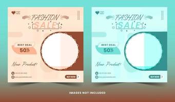 mode och stil sociala medier inlägg mall layout gratis vektor