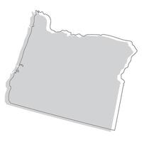 Oregon ma. Karte von Oregon. USA Karte vektor