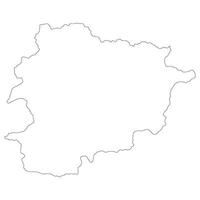 Andorra Karte. Karte von Andorra im Weiß Farbe vektor