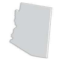 Arizona Zustand Karte. uns Zustand von Arizona Karte. vektor