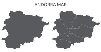 Andorra Karte. Karte von Andorra im grau einstellen vektor