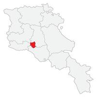 Karte von Armenien mit Hauptstadt Stadt Eriwan vektor