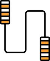 Hoppar rep vektor ikon