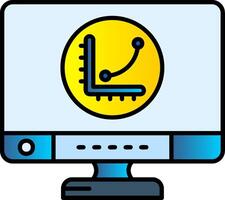 Graph gefüllt Gradient Symbol vektor
