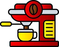 Kaffee Maschine gefüllt Gradient Symbol vektor
